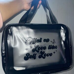 Travel size make up bag “ain’t no love like self love”
